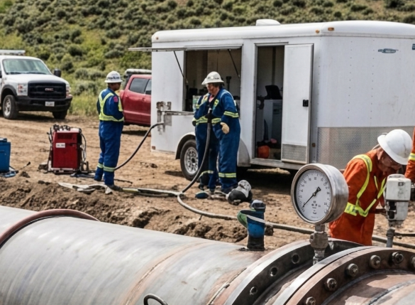 hydro test pump for pipeline testing